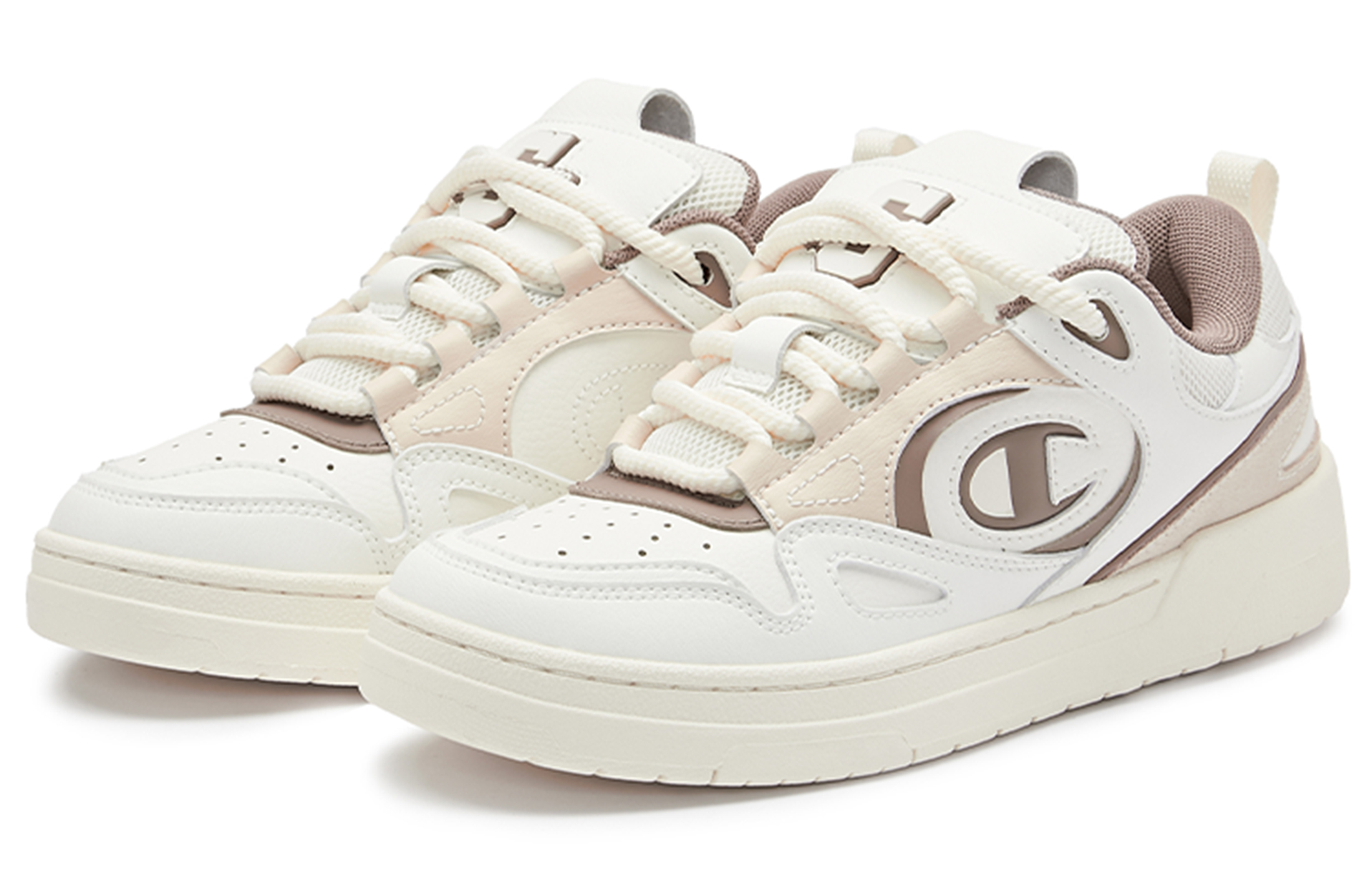 Lookbook (W) Champion Essentials Low ''Beige Patchwork'' Sneaker U3DFCTW02D1
