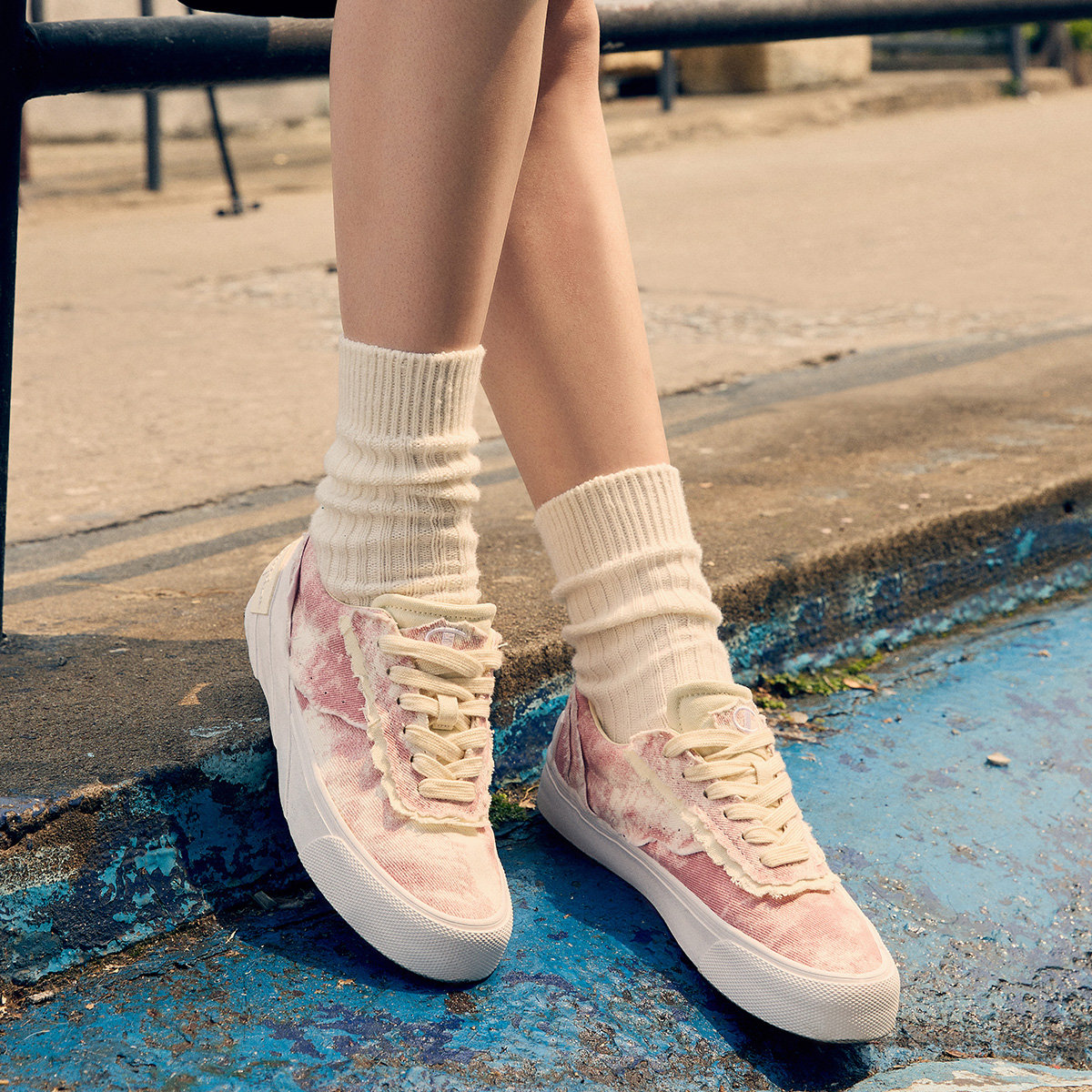 Sizing Champion基本款街頭滑輪解構 防滑耐磨 低筒 板鞋 女款 粉色