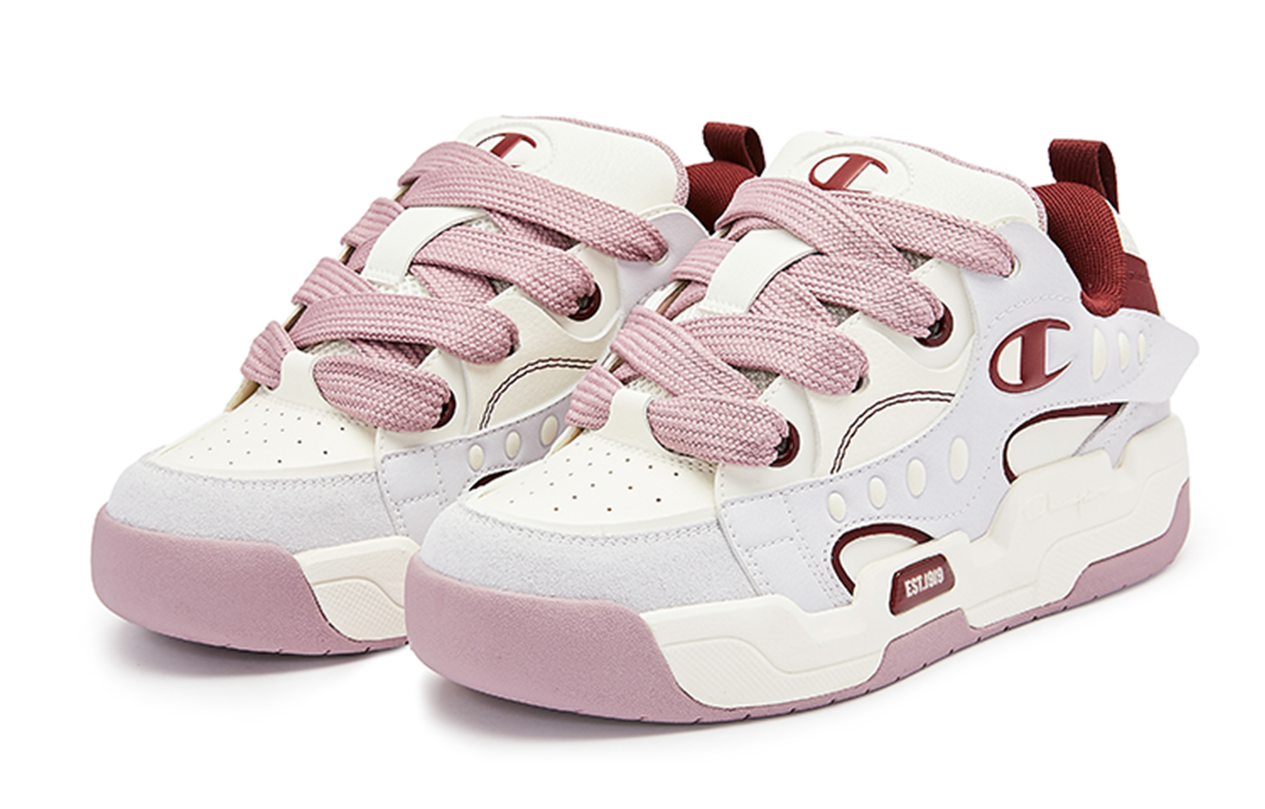 Lookbook (Women) Champion Essentials Low 'Light Purple Colorblock' U3DFCTW06R2