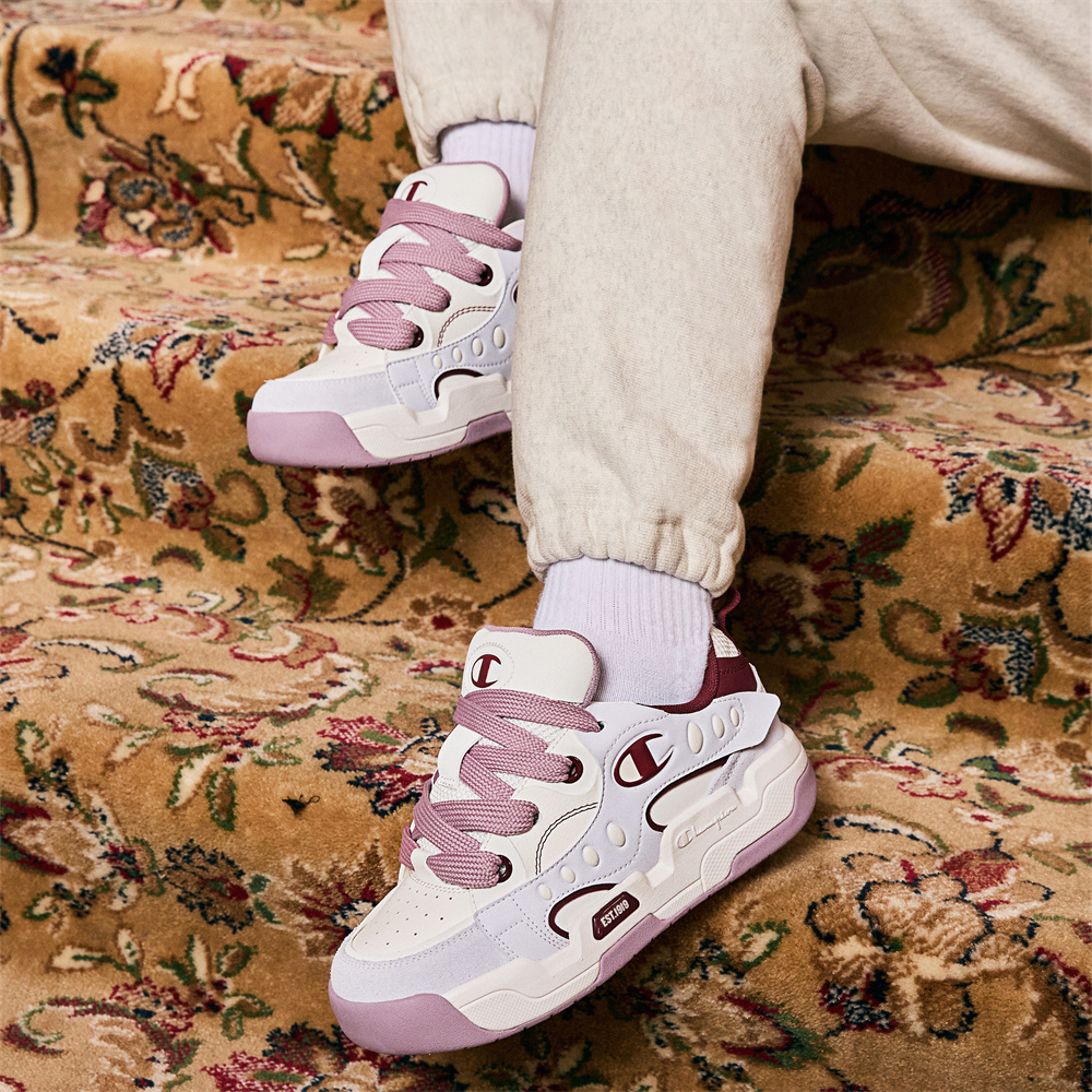 Details for (Women) Champion Essentials Low 'Light Purple Colorblock' U3DFCTW06R2