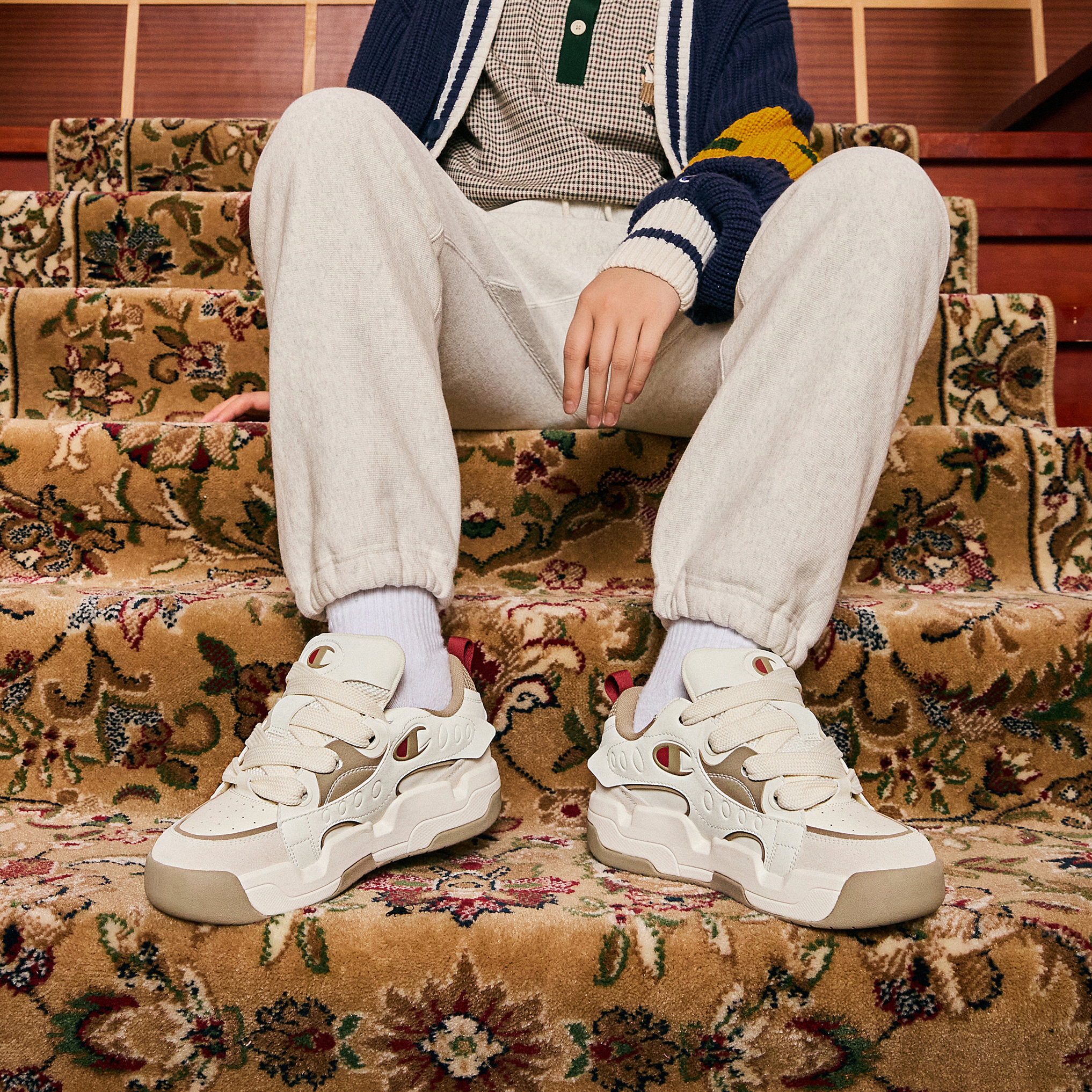 Details for (Women) Champion Essentials Low 'Patchwork Brown' U3DFCTW06S3