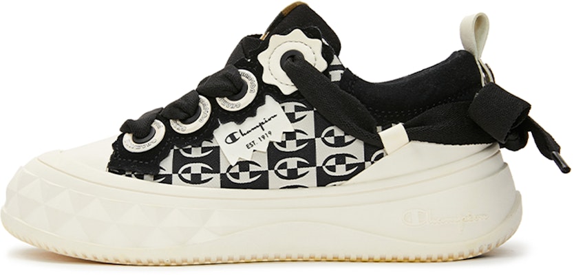 (Women) Champion Essentials Low 'Pineapple Thick Sole Black White' U3BFCKW06U3 Buy (Women) Champion Essentials Low 'Pineapple Thick Sole Black White' U3BFCKW06U3