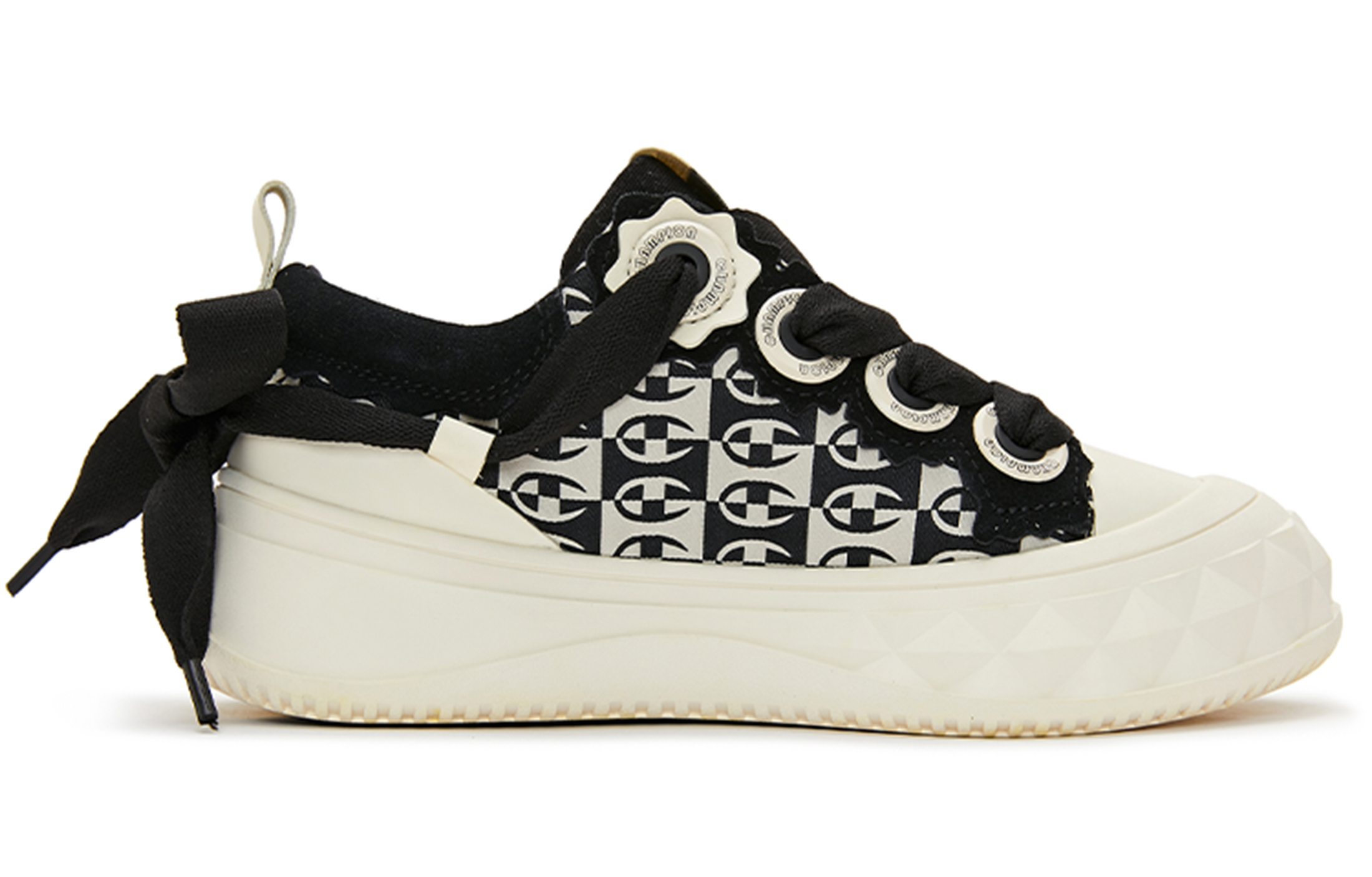 Order (Women) Champion Essentials Low 'Pineapple Thick Sole Black White' U3BFCKW06U3