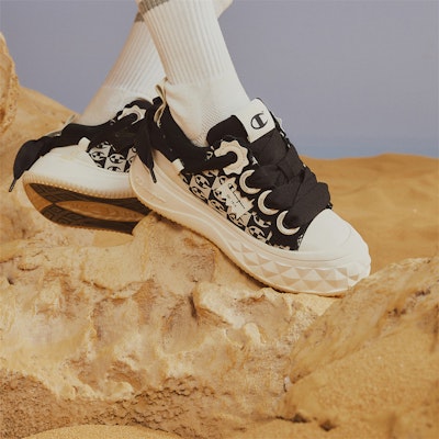 (Women) Champion Essentials Low 'Pineapple Thick Sole Black White' U3BFCKW06U3 1