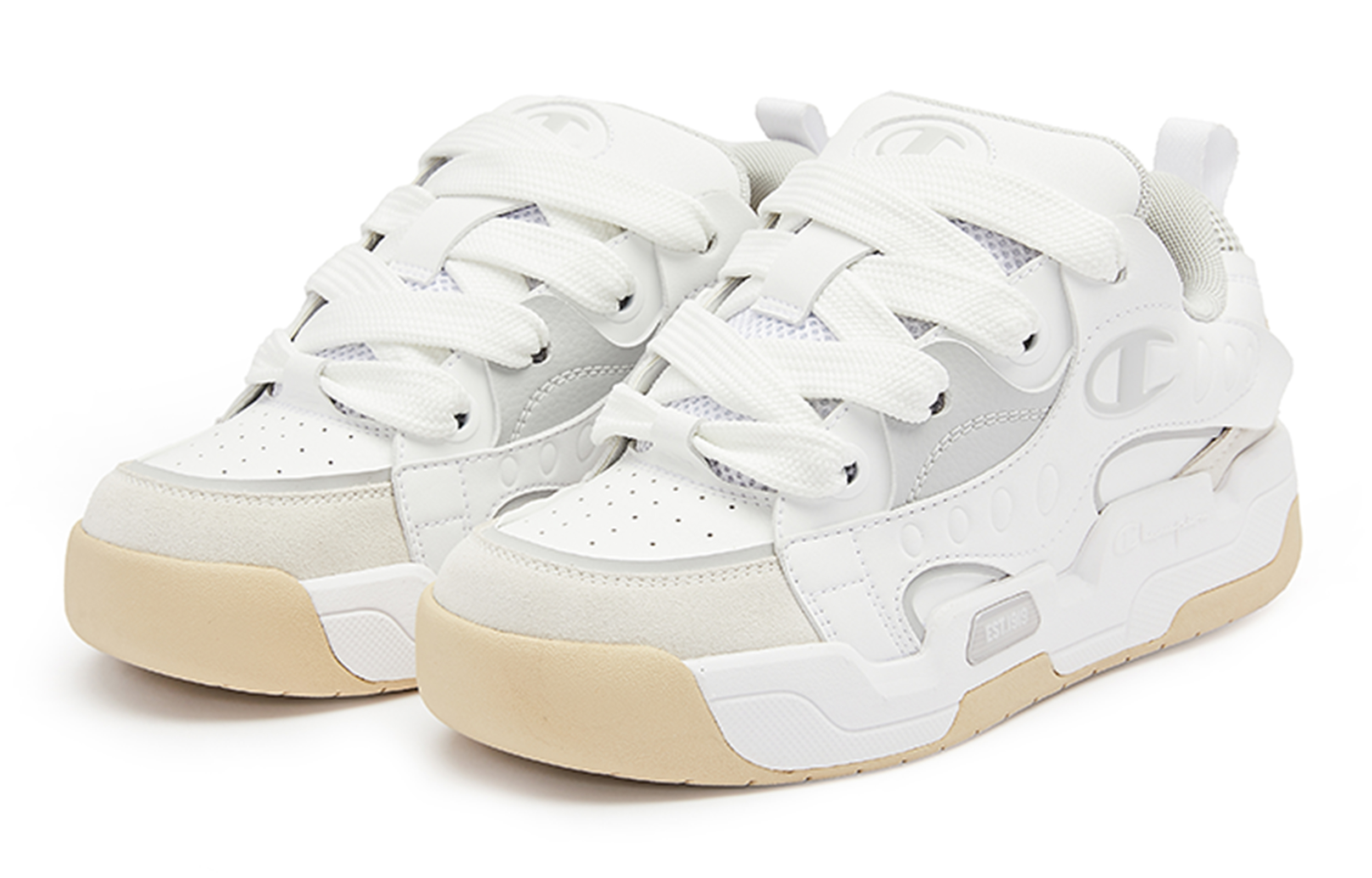 Lookbook (W) Champion Essentials Baskets Basses Blanc Gris ''Colorblock Platform'' U3DFCTW06A4