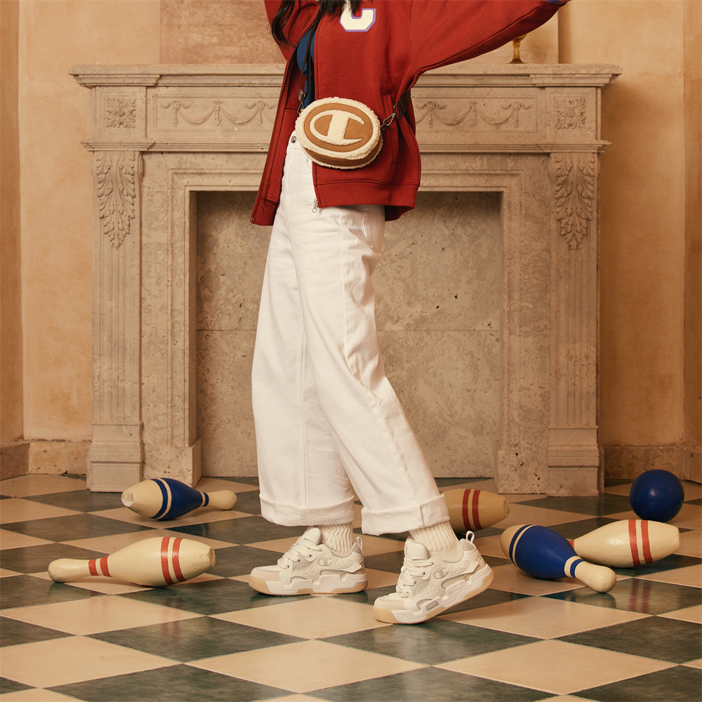 Sizing (W) Champion Essentials Baskets Basses Blanc Gris ''Colorblock Platform'' U3DFCTW06A4