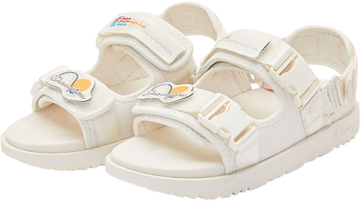 Champion 基本款 防滑耐磨 運動涼鞋 女式 奶白色 Lookbook Champion 基本款 防滑耐磨 運動涼鞋 女式 奶白色