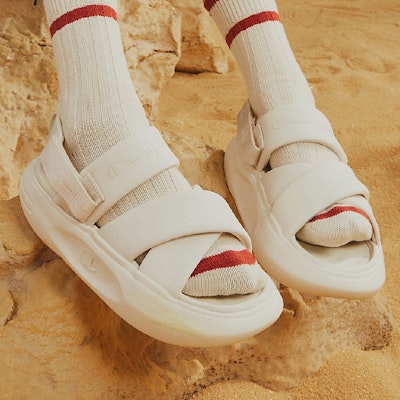 (W) Champion Essentials Sandal 'Putih Susu Velcro' U3BFASW08D3 Details for (W) Champion Essentials Sandal 'Putih Susu Velcro' U3BFASW08D3