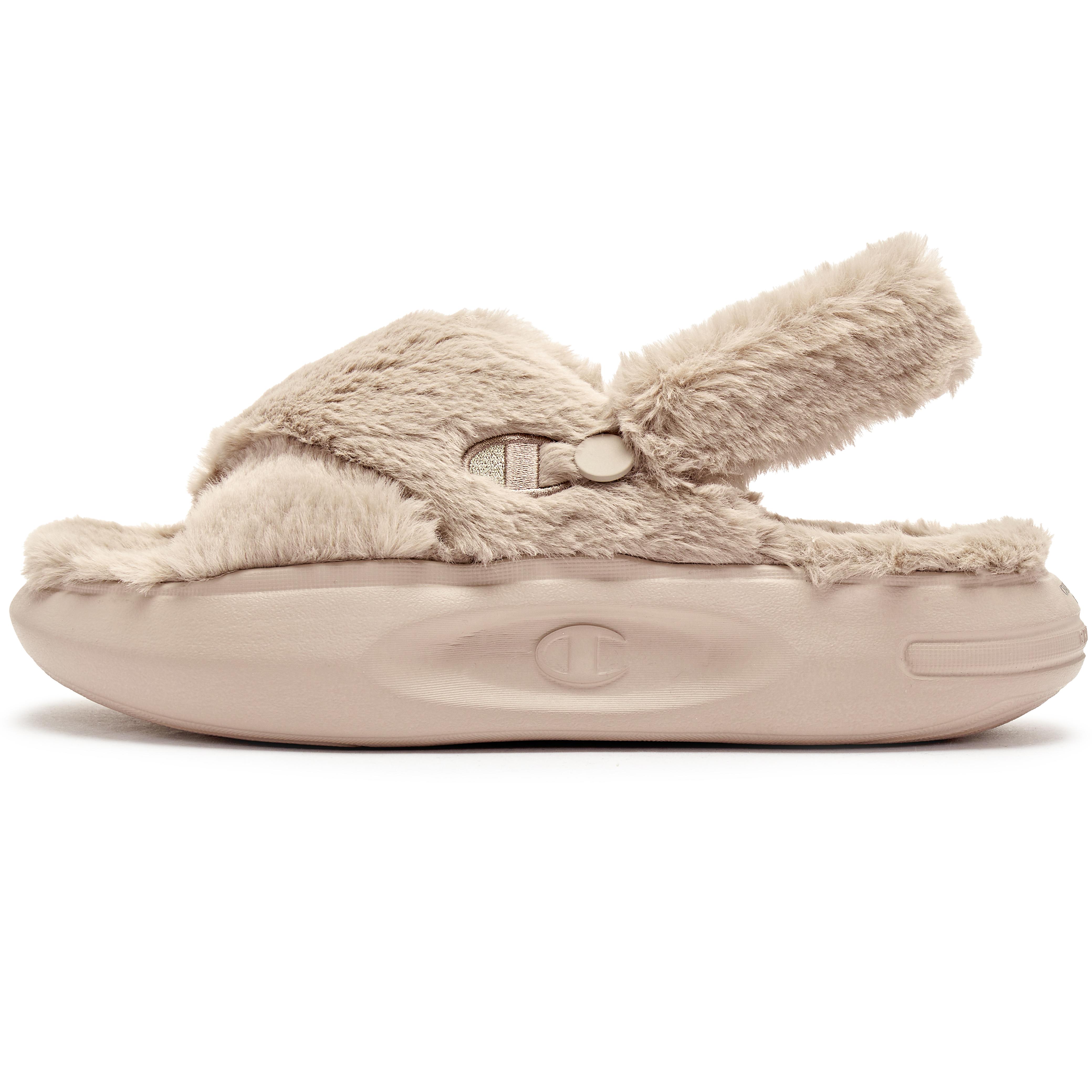 Buy (W) Champion Essentials Sandal 'Khaki Fur' U3DFCSW02F1