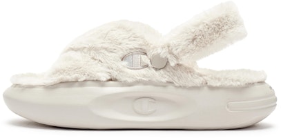 (Women) Champion Essentials Slides 'Fuzzy Comfort White Grey' U3DFCSW02A4 (Women) Champion Essentials Slides 'Fuzzy Comfort White Grey' U3DFCSW02A4