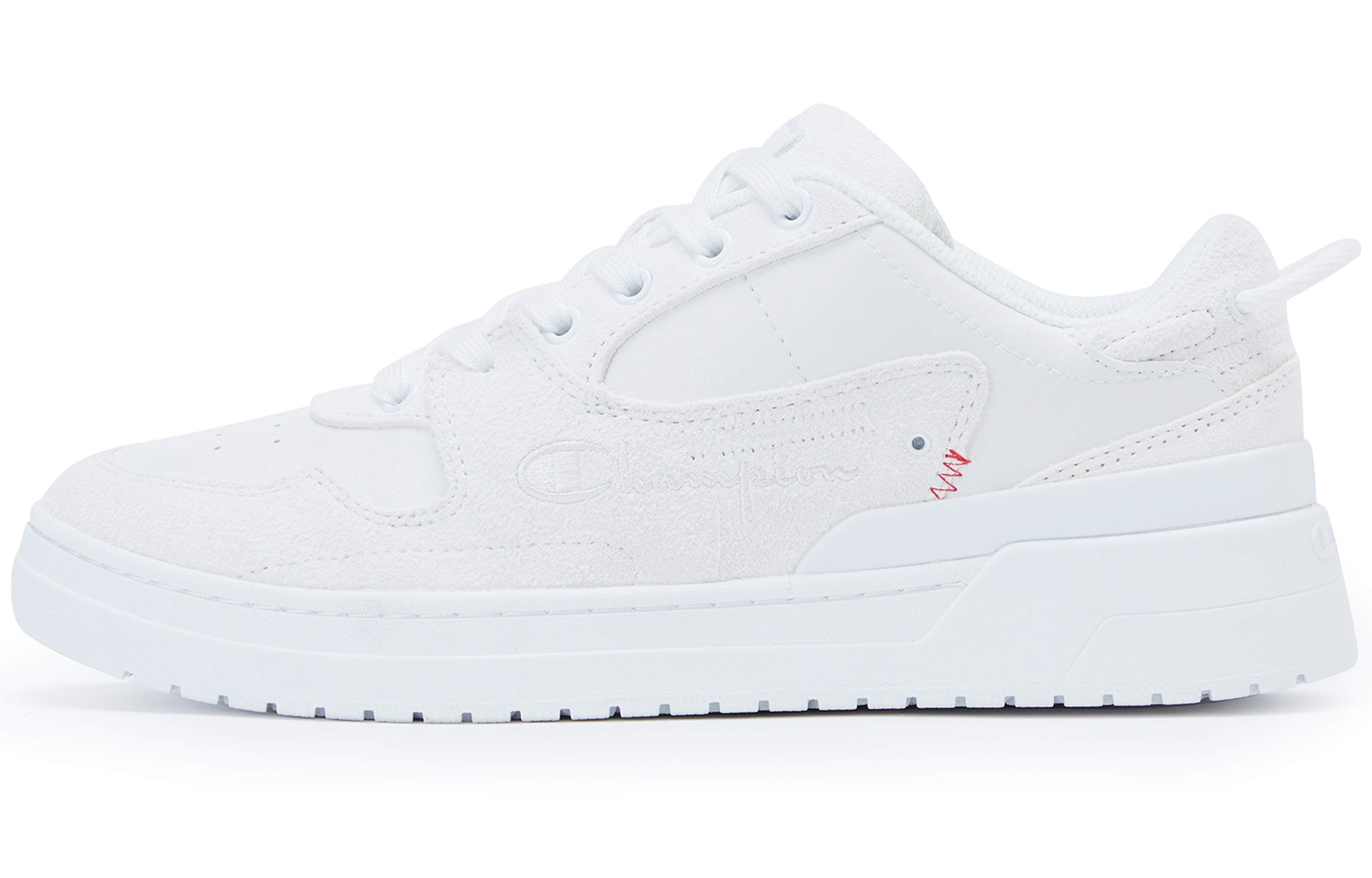 (Women) Champion Essentials Trend Blocking Low 'Classic Retro Suede Patchwork White' U1DFCTW02A1