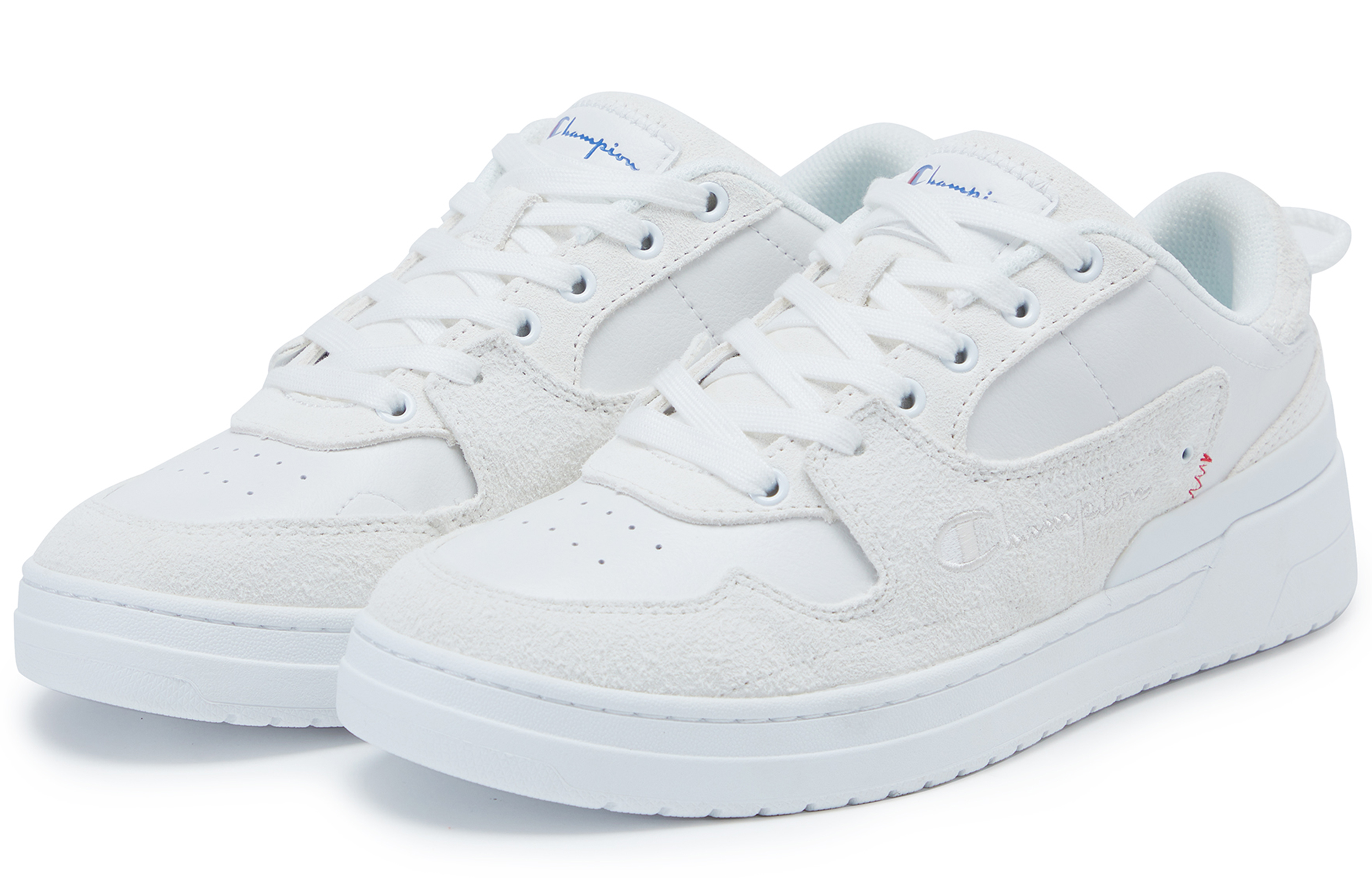 Order (W) 冠军简约复古拼接经典白色绒面低帮鞋 U1DFCTW02A1