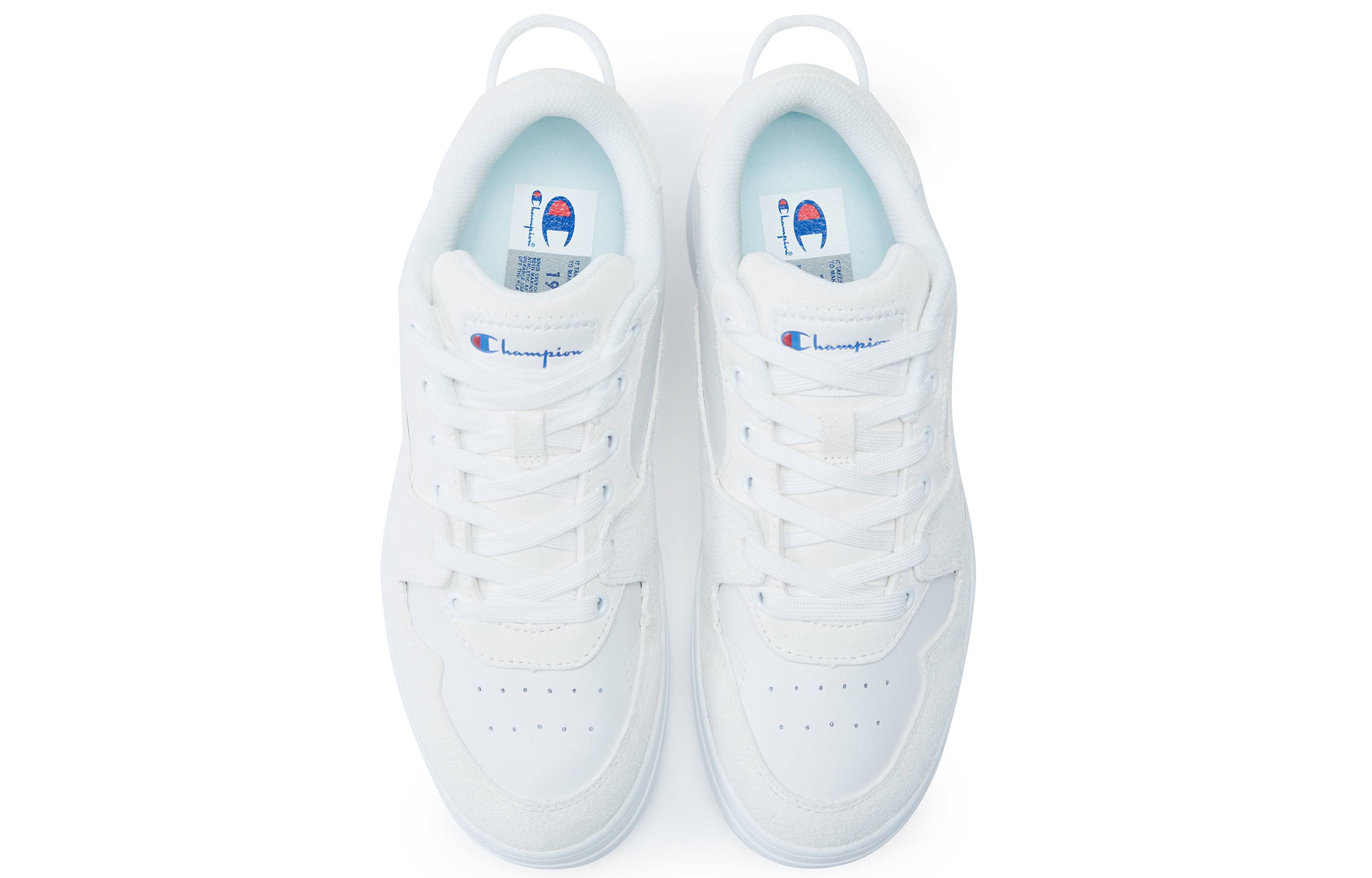 Lookbook (W) 冠军简约复古拼接经典白色绒面低帮鞋 U1DFCTW02A1