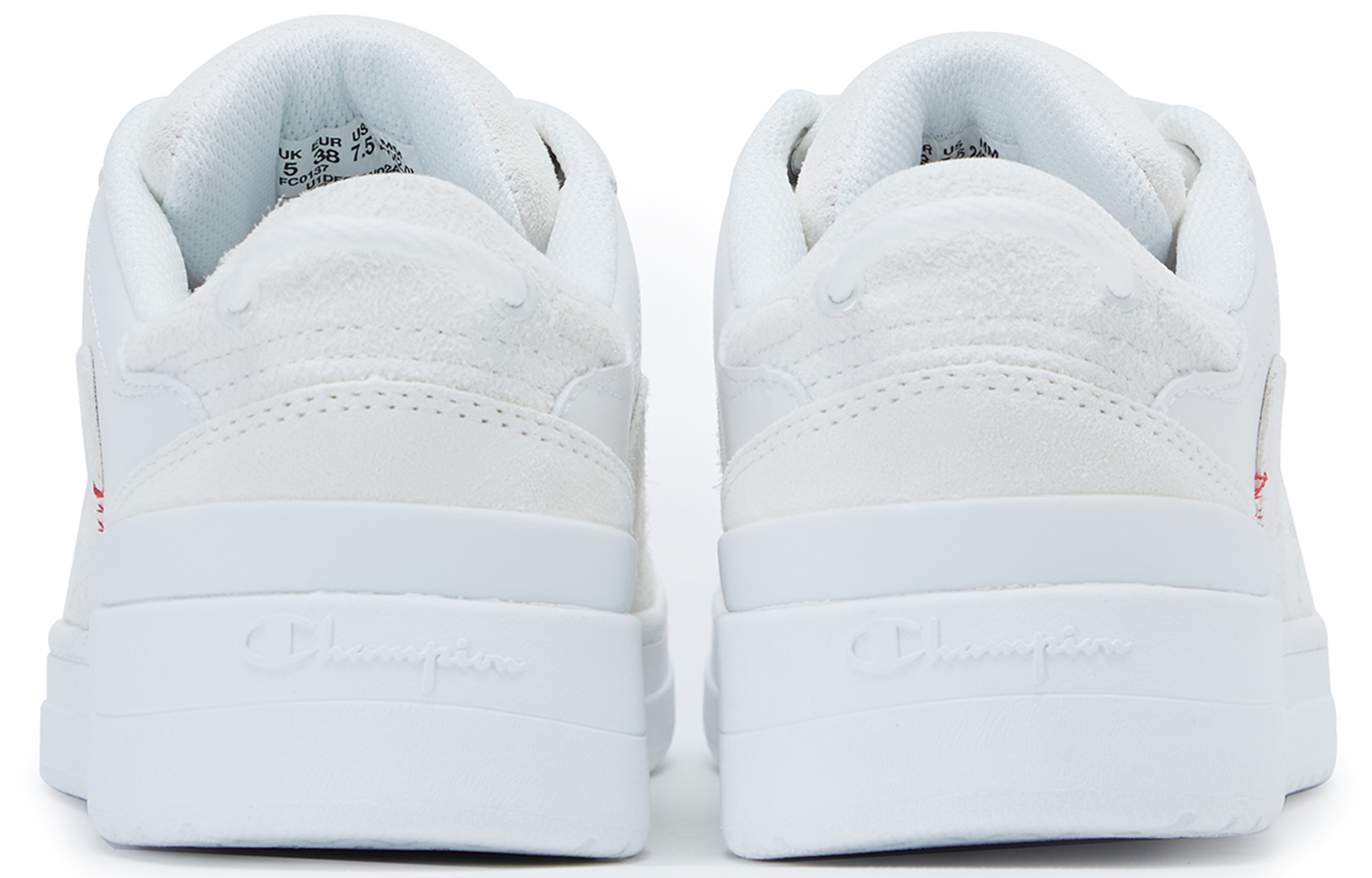 Shop (W) 冠军简约复古拼接经典白色绒面低帮鞋 U1DFCTW02A1