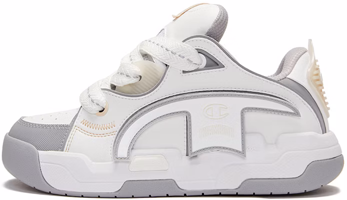 (Women) Champion Essentials TronSkate V1 Low 'White Grey' U3AFCTW07A4 Lookbook (Women) Champion Essentials TronSkate V1 Low 'White Grey' U3AFCTW07A4