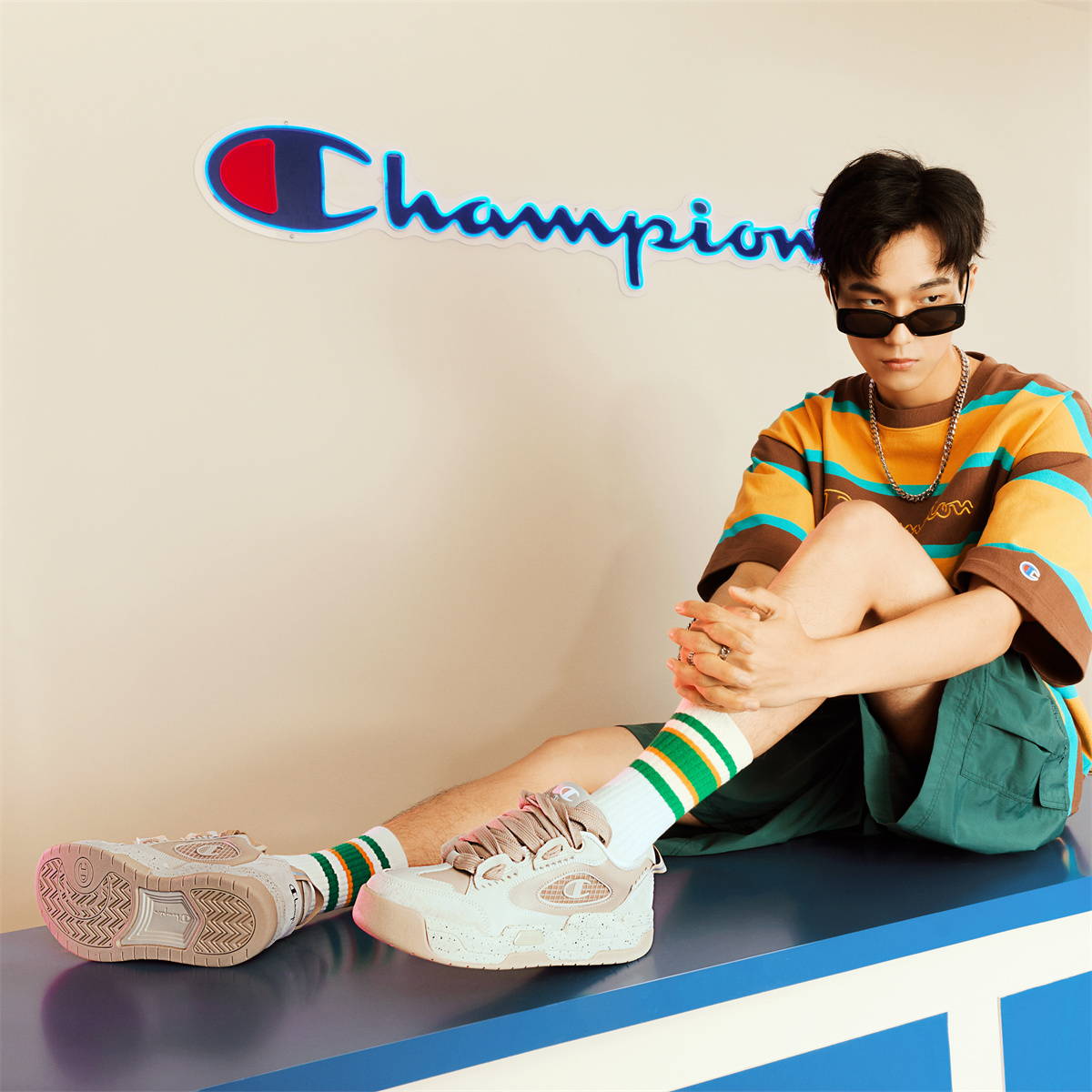 (W) Champion Essentials Valve V1 'Oatmeal Grey Plaid' 圖 6