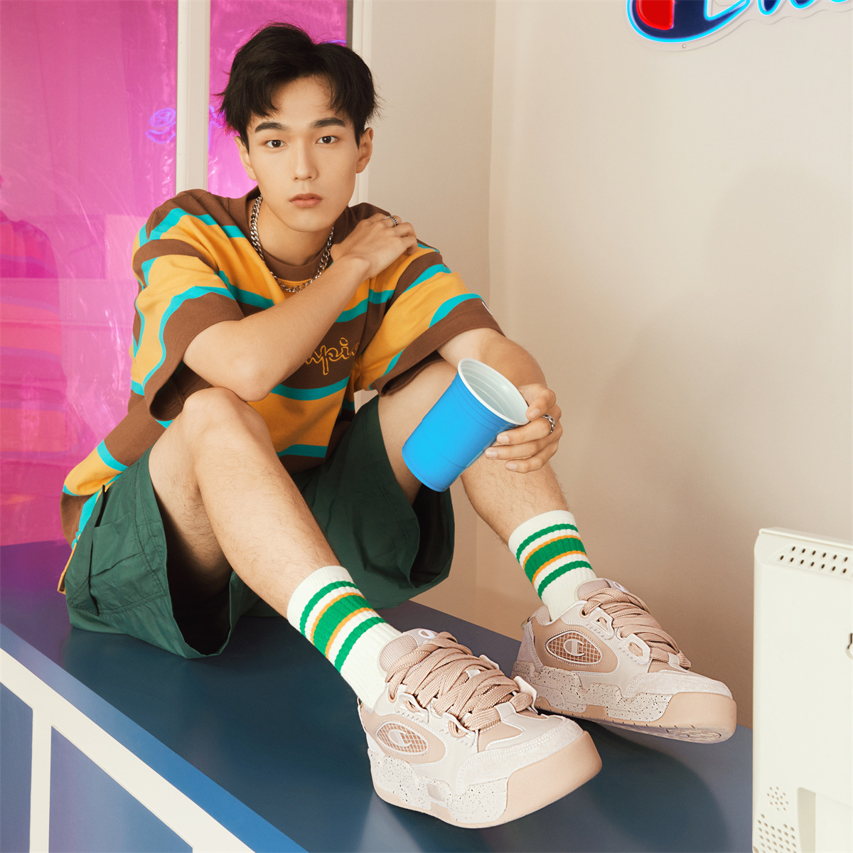 (W) Champion Essentials Valve V1 'Oatmeal Grey Plaid' 圖 8