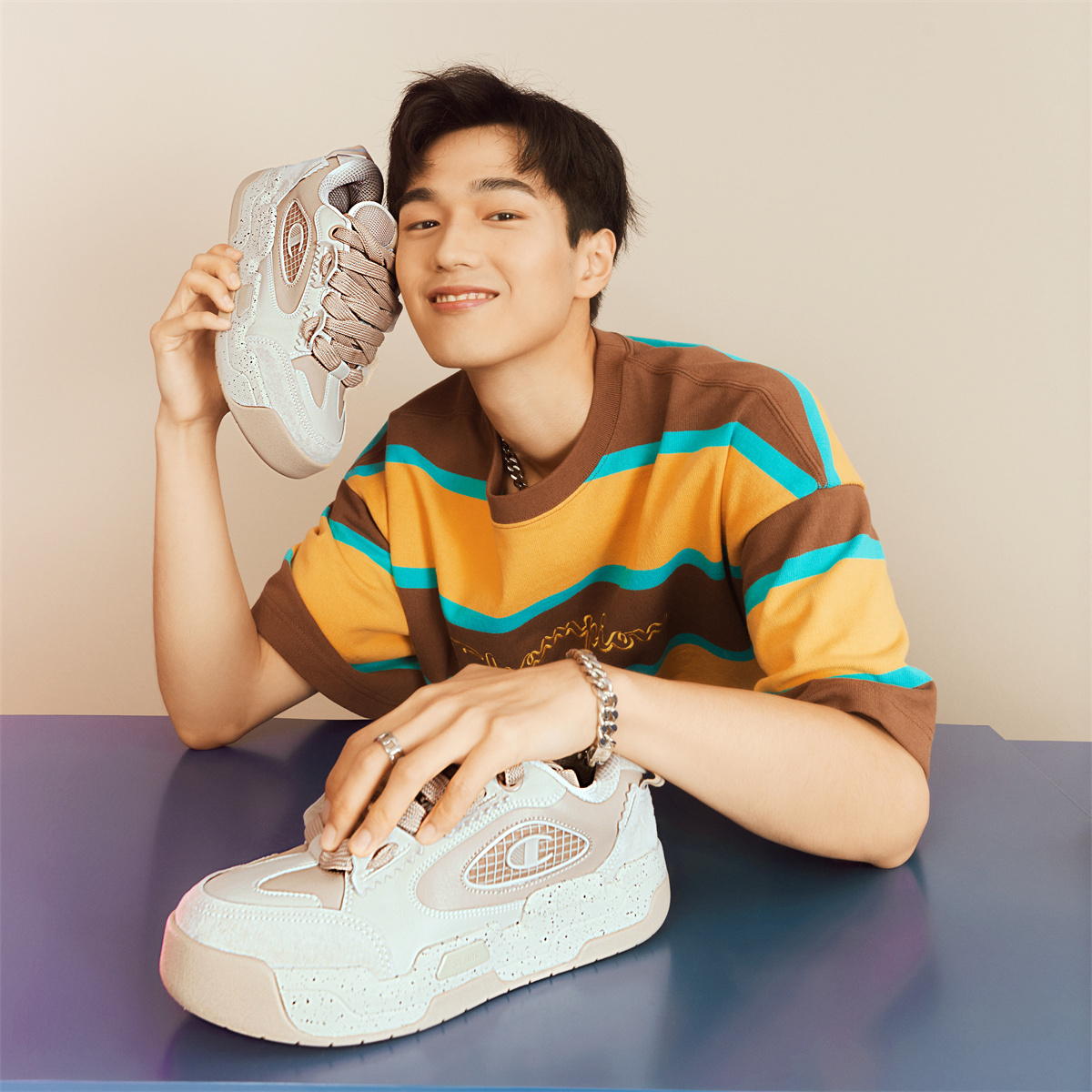 (W) Champion Essentials Valve V1 'Oatmeal Grey Plaid' 圖 9