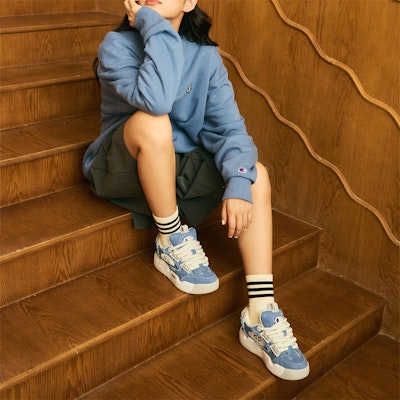 (Women) Champion Essentials Valve V3 'Blue Colorblock Chunky Low-Top' U3CFCTW07M1 Cheap (Women) Champion Essentials Valve V3 'Blue Colorblock Chunky Low-Top' U3CFCTW07M1
