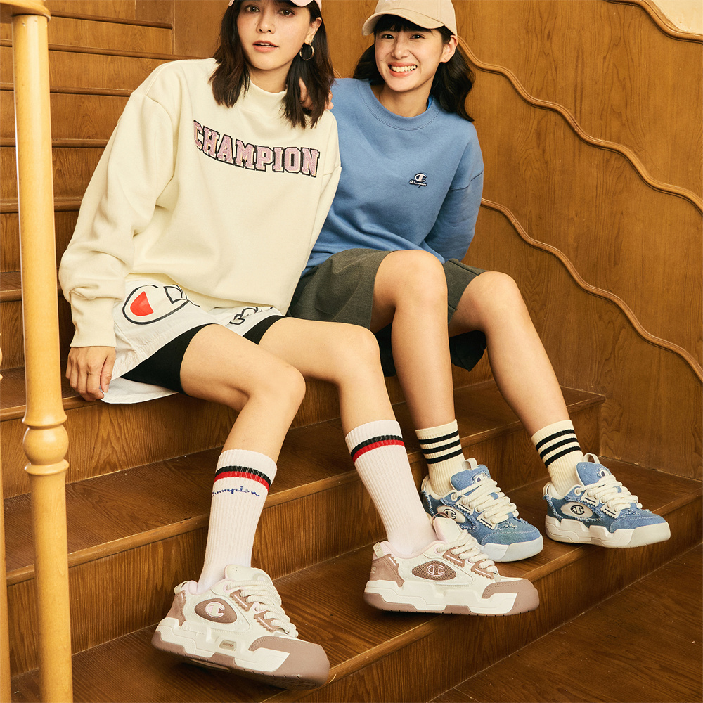 Cheap (W) Champion Essentials Valve V3 Bruin ''Bread Shoes Meilade Colorblock Lage Sneakers'' U3CFCTW07S1
