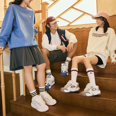 (W) Champion Essentials Valve V3 Brown 'Sepatu Roti Meilade Sneakers Rendah Warna Blok' U3CFCTW07S1 2