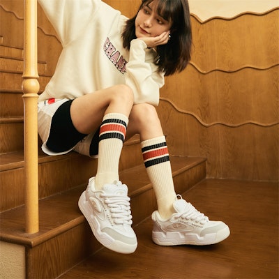 (Women) Champion Essentials Valve V3 Low Top Sneakers 'Dopamine Light Khaki Colorblock' U3CFCTW07F2 Sizing (Women) Champion Essentials Valve V3 Low Top Sneakers 'Dopamine Light Khaki Colorblock' U3CFCTW07F2