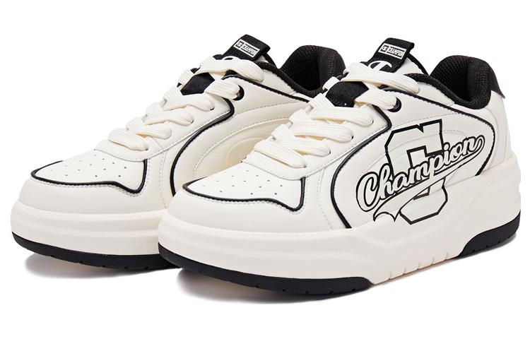 Lookbook (W) Champion Essentials Varsity 1 ''Confort Polyvalent Antidérapant Durable Low Top Blanc Noir'' U3CFCTW10U3