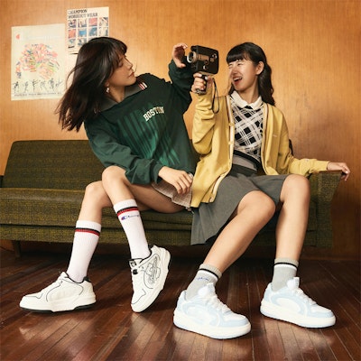 (W) Champion Essentials Varsity 1 Low 'Azul Blanco' U3CFCTW10M2 Sizing (W) Champion Essentials Varsity 1 Low 'Azul Blanco' U3CFCTW10M2