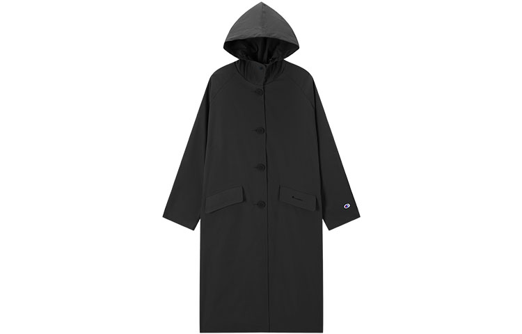 (Women) Champion FW22 Black Edition  Long Sports Jacket with Logo Print Japan Edition. CW-W610