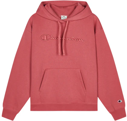 (Women) Champion FW23 Rochester Casual Solid Color Hoodie with Script Logo - European Fit EW-YSW06 Sizing (Women) Champion FW23 Rochester Casual Solid Color Hoodie with Script Logo - European Fit EW-YSW06