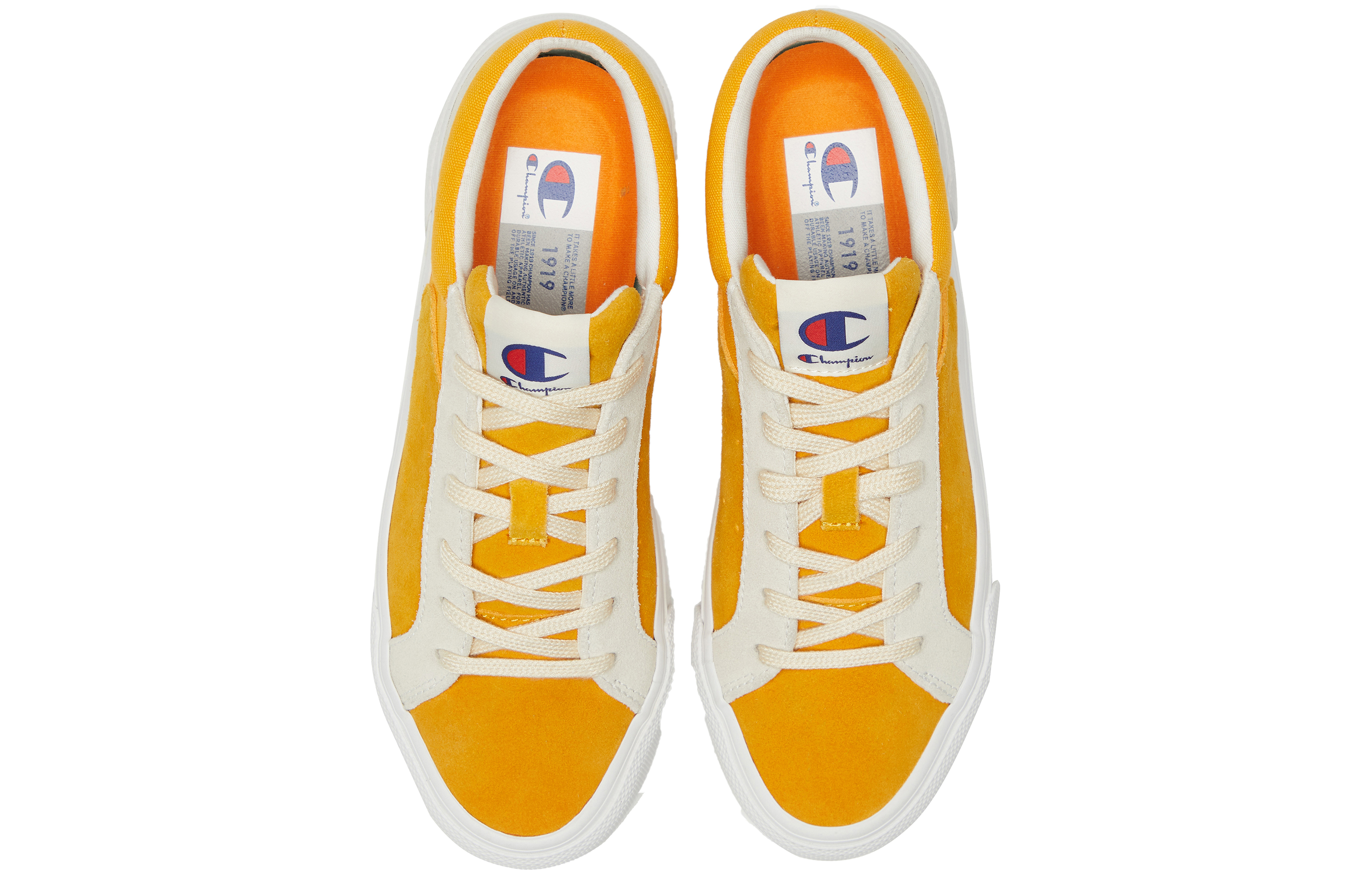 Lookbook Champion Essentials系列 Heritage Suede Low 時尚萬用休閒低筒帆布鞋 女款 黃色