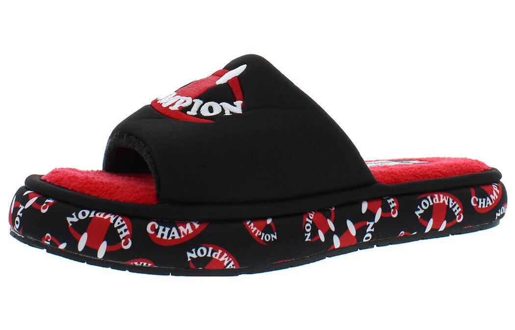 Buy (Women) Champion Plush Smile Slide 'Black Red' CP101900W