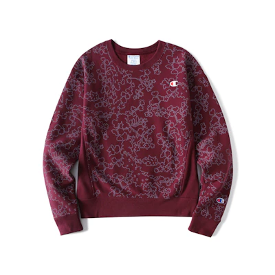 (Women) Champion Premium Classic Crewneck Sweatshirt Burgundy - US Edition WL750P-CTTAISS115N-ZWS