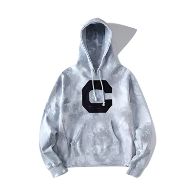 (Women) Champion Premium Classic Logo Tie-Dye Hoodie () - Gray Blue WL266-CHDAHFW114N-7C7