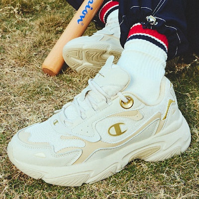 (Women) Champion Retro Sports 'Champ Ferry Thick Sole Khaki' U3AFCCW03F1 Details for (Women) Champion Retro Sports 'Champ Ferry Thick Sole Khaki' U3AFCCW03F1