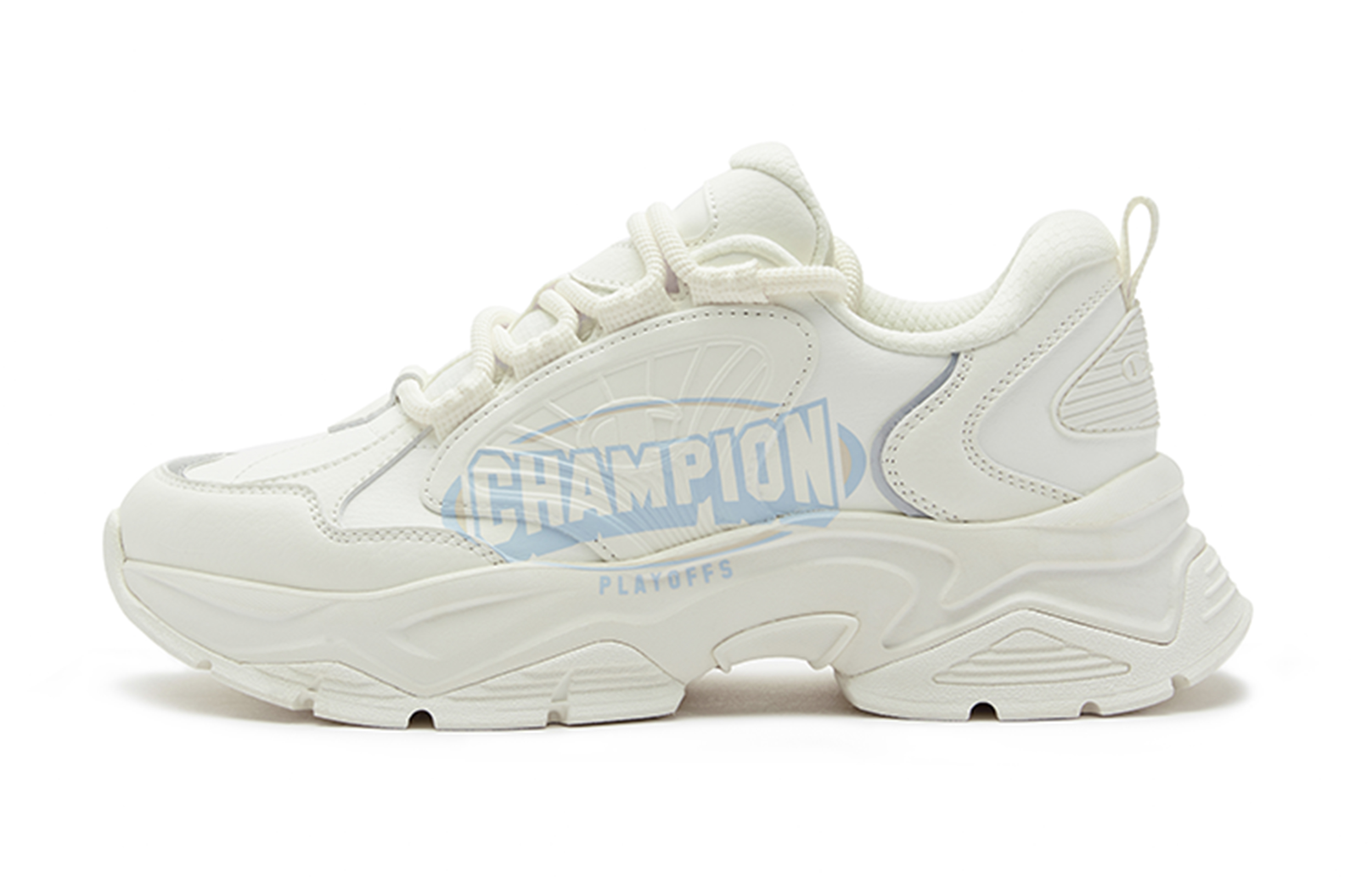 (Women) Champion Retro Sports 'Color-Block Dad Shoe Low White Light Blue' U3DFCCW05M2