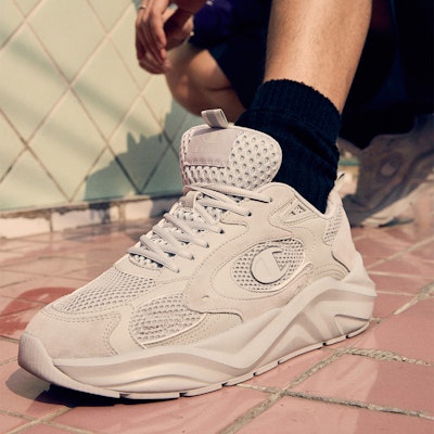 (Women) Champion Retro Sports Champ Breaker 'Grey Low-Top with Mini Logo' U2BFCCW07P1 Details for (Women) Champion Retro Sports Champ Breaker 'Grey Low-Top with Mini Logo' U2BFCCW07P1