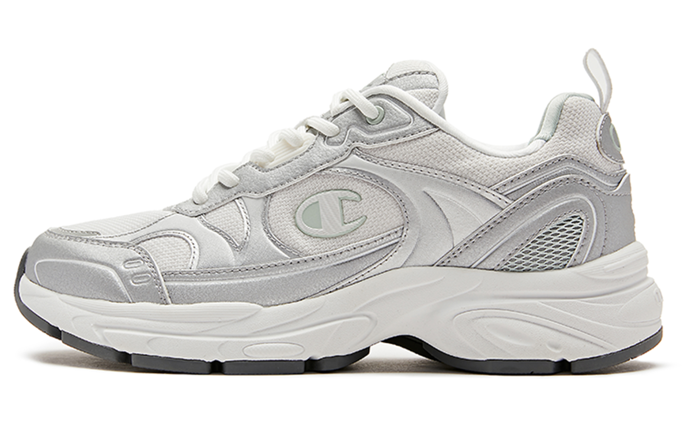 (Women) Champion Retro Sports Low 'Silver/Rain Mist Grey' U3CFCRW04B1