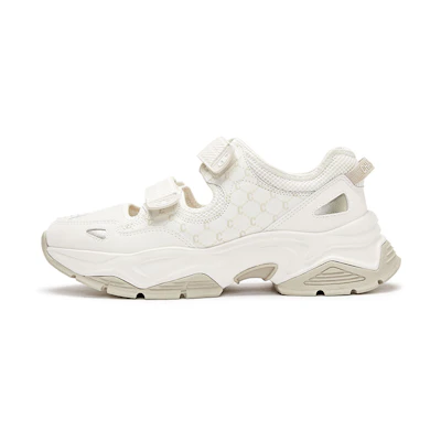 (W) Champion Retro Sports Sandal 'Milk Oat Logo Print'