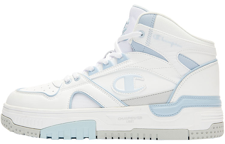 (Women) Champion RetroBasket 19 'Casual Sport High-Top Retro Basketball White Blue' U3AFCBW02M2