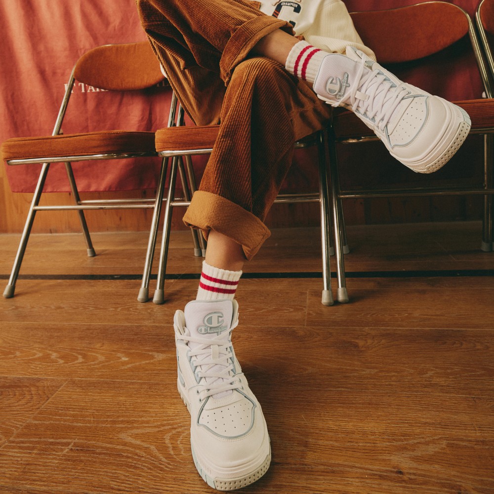 (W) Champion RetroBasket 19 'Casual Sport High-Top Retro Basketball White Blue' 圖 7