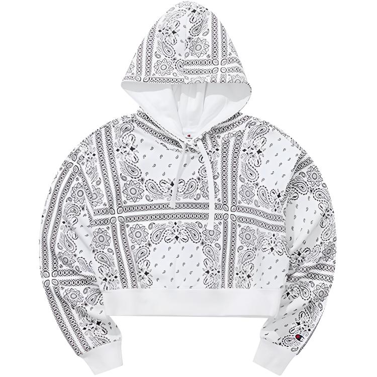(Women) Champion Rochester SS22 Paisley Floral Cropped Sweatshirt Casual Top. EW-VSW14