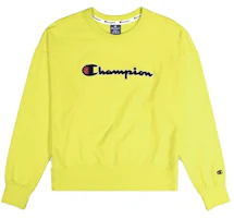 (Women) Champion Rochester Yellow Crewneck Sweatshirt European Edition 111384-YS002 (Women) Champion Rochester Yellow Crewneck Sweatshirt European Edition 111384-YS002