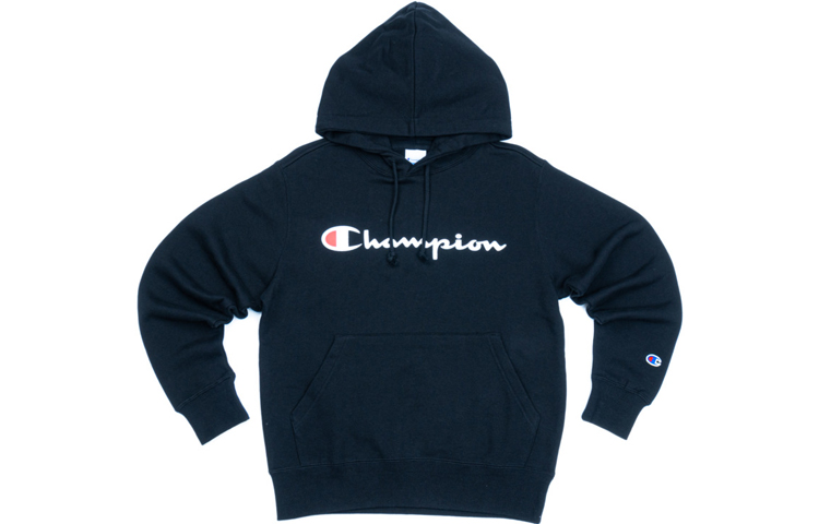 (Women) Champion Script Logo Print Hoodie Japan Edition - Navy Blue C3-Q102-C370