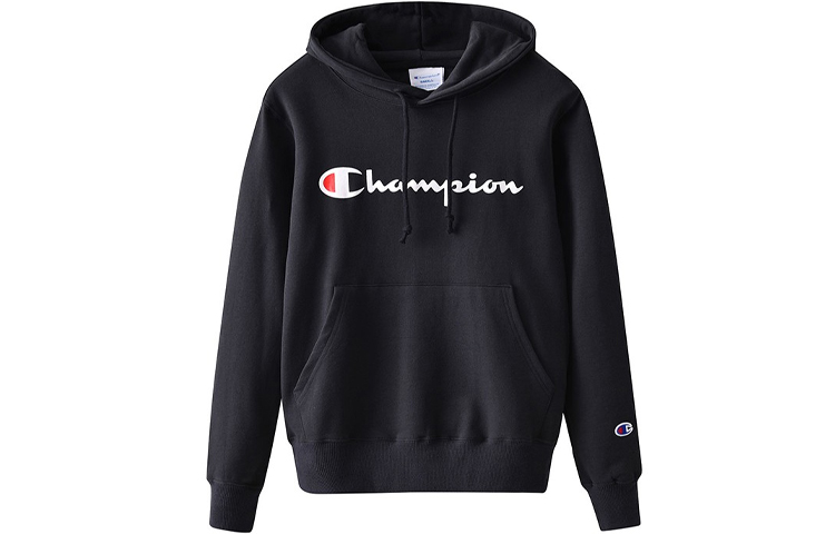 (Women) Champion Script Logo Print Pullover Hoodie Japan Exclusive Black C3-Q102-C090