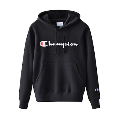 (Women) Champion Script Logo Print Pullover Hoodie Japan Exclusive Black C3-Q102-C090