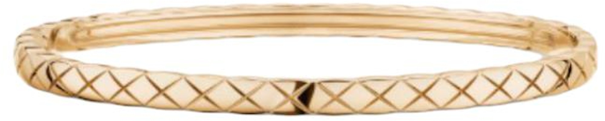 (Women) CHANEL 18K Gold Diamond Quilted Bracelet - SS24 Light Gold. J12326 Shop (Women) CHANEL 18K Gold Diamond Quilted Bracelet - SS24 Light Gold. J12326