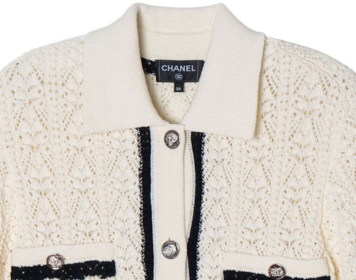 (Women) CHANEL 2024 Spring Summer Beige Knit Long Sleeve Buttoned Jacket for Women. P76869-K11069-NV821 Purchase (Women) CHANEL 2024 Spring Summer Beige Knit Long Sleeve Buttoned Jacket for Women. P76869-K11069-NV821