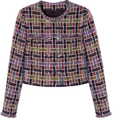 (W) CHANEL Jaket Musim Bunga/Panas 2024 Lengan Panjang Double-Breasted Warna Blok. P75234-V66763-NO616 Buy (W) CHANEL Jaket Musim Bunga/Panas 2024 Lengan Panjang Double-Breasted Warna Blok. P75234-V66763-NO616