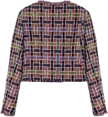 (W) CHANEL Jaket Musim Bunga/Panas 2024 Lengan Panjang Double-Breasted Warna Blok. P75234-V66763-NO616 Lookbook (W) CHANEL Jaket Musim Bunga/Panas 2024 Lengan Panjang Double-Breasted Warna Blok. P75234-V66763-NO616